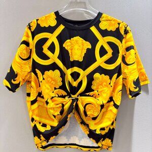 Versace Baroque Print Pin Short Sleeve